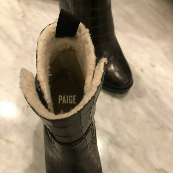 Paige • NADINE FAUX SHEARLING CROC BOOTS - Picture 6 of 7
